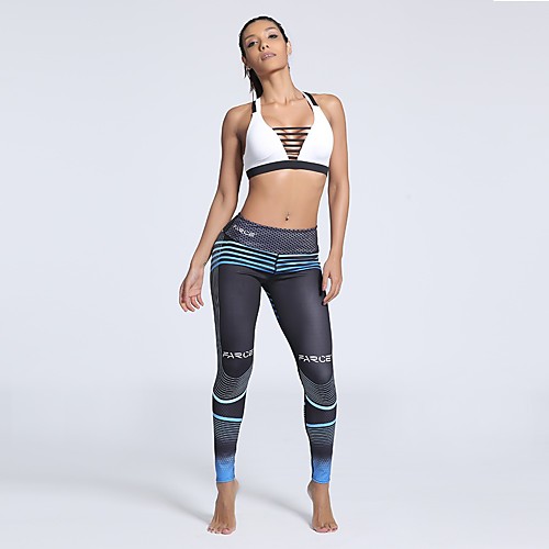 

Women's Casual Yoga Comfort Daily Gym Leggings Pants Print Patterned Gradient Ankle-Length Print Black