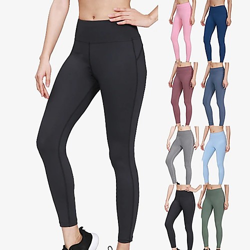 

Women's Yoga Pants Tights Leggings Butt Lift Quick Dry Solid Color ArmyGreen Gray blue Red bean paste Spandex Yoga Fitness Gym Workout Summer Sports Activewear High Elasticity Skinny / Athletic