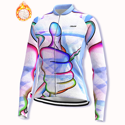 

21Grams Women's Long Sleeve Cycling Jacket Winter Fleece Spandex White Bike Jacket Mountain Bike MTB Road Bike Cycling Fleece Lining Warm Sports Clothing Apparel / Stretchy / Athleisure