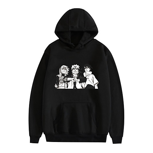 

Inspired by Naruto Naruto Uzumaki Uchiha Sasuke Cosplay Costume Hoodie Polyester / Cotton Blend Graphic Prints Printing Harajuku Graphic Hoodie For Women's / Men's