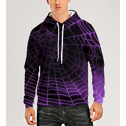 

Men's Pullover Hoodie Sweatshirt Animal Patterned Graphic 3D Print Hooded Daily 3D Print 3D Print Casual Hoodies Sweatshirts Long Sleeve Purple
