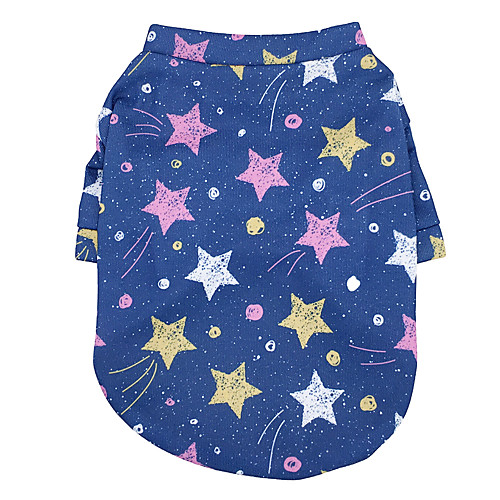 

Dog Cat Shirt / T-Shirt Hoodie Print Stars Adorable Thick Velvet Cute Casual / Daily Winter Dog Clothes Puppy Clothes Dog Outfits Breathable Black Blue Costume for Girl and Boy Dog Cotton XS S M L XL