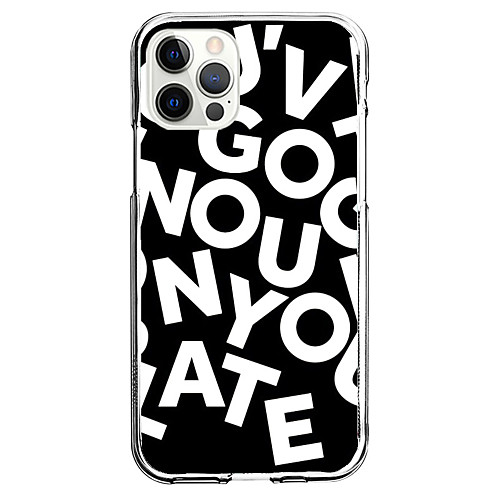 

Word / Phrase Phone Case For Apple iPhone 12 iPhone 11 iPhone 12 Pro Max Unique Design Protective Case and Screen Protector Shockproof Back Cover TPU