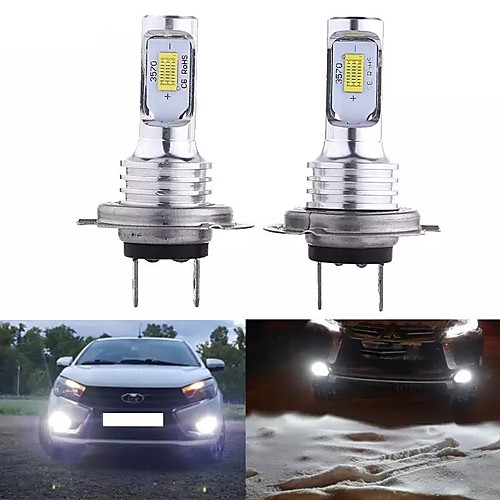 

2 Pcs LED Lamp Super Bright SMD3570 Car Fog Lights White Driving Running Led H1/H3/H4/H7/H8/H11/9005/9006 Bulbs For Auto Automotive