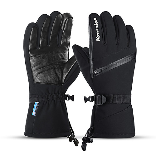 

Winter Bike Gloves / Cycling Gloves Touch Gloves Anti-Slip Waterproof Warm Winter Sports Full Finger Gloves Sports Gloves Black Grey for Adults' Outdoor Exercise Cycling / Bike
