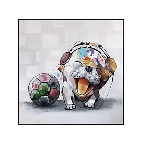 

Nursery 100% Hand-Painted Contemporary Art Oil Painting On Canvas Modern Paintings Home Interior Decor Dog Art Painting Large Canvas Art(Rolled Canvas without Frame)