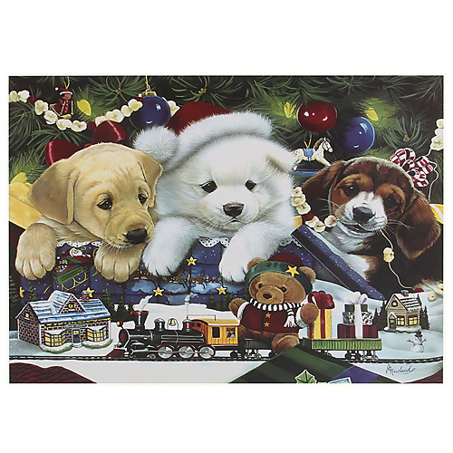 

1000 Pieces Of Thick Paper Christmas Puppy Pet Puzzle