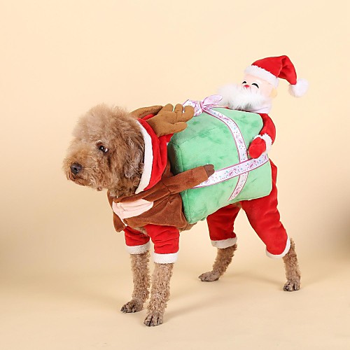 

Dog Costume Solid Colored Christmas Winter Dog Clothes Puppy Clothes Dog Outfits Costume for Girl and Boy Dog Plush Fabric S M L XL