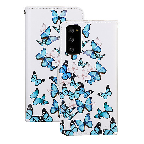 

Phone Case For Samsung Galaxy Full Body Case Leather S20 Plus S20 Ultra S20 S20 FE 5G S9 S9 Plus S8 Plus S8 S7 edge S7 Shockproof Butterfly PU Leather TPU