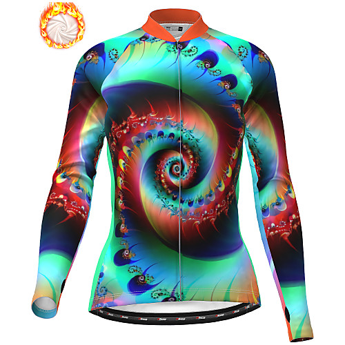 

21Grams Women's Long Sleeve Cycling Jacket Winter Fleece Green Bike Jacket Top Mountain Bike MTB Road Bike Cycling Thermal Warm Fleece Lining Breathable Sports Clothing Apparel / Stretchy / Quick Dry