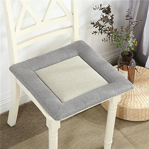 

Four Seasons Thick Chair Cushion Cotton Faux Linen Crafts Tatami Cushion Student Dormitory Office Breathable Seat Cushion Contain Pillow Core