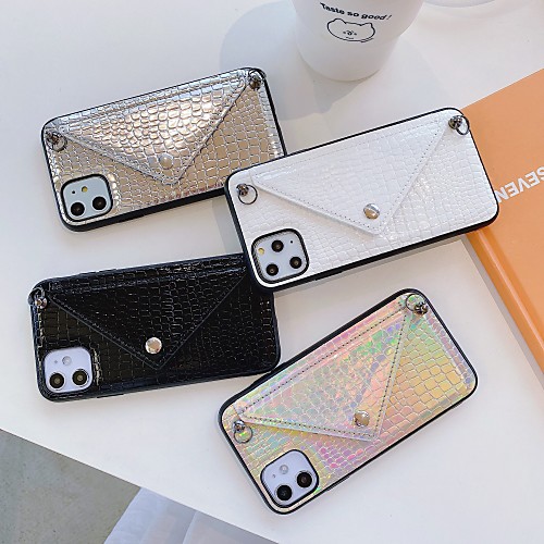 

Case For Apple iPhone 12 / iPhone 11 / iPhone 12 Pro Max Shockproof Back Cover Solid Colored PU Leather