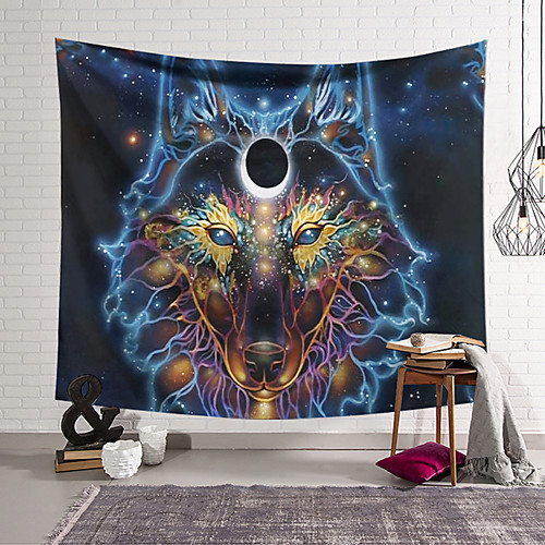 

Wall Tapestry Art Decor Blanket Curtain Hanging Home Bedroom Living Room Decoration Polyester Wolf