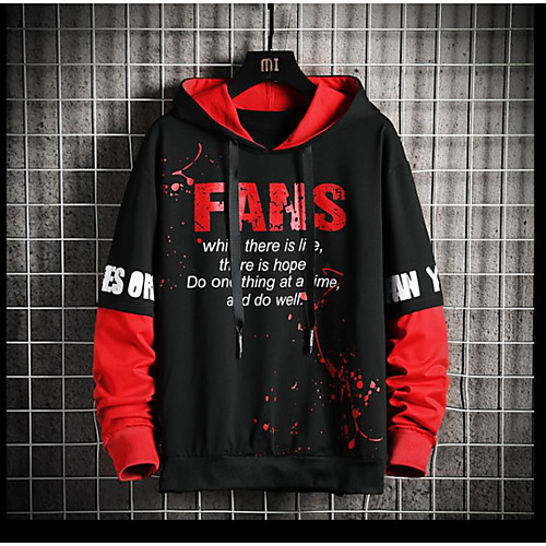 

Men's Pullover Hoodie Sweatshirt Letter Hooded Casual Hoodies Sweatshirts Long Sleeve Slim Yellow White Black