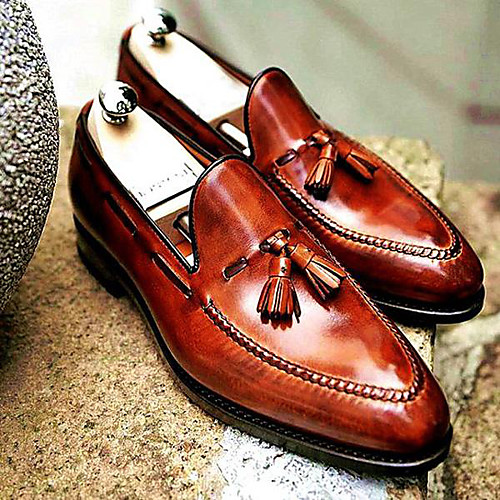 

Men's Oxfords Daily PU Synthetics Brown Fall Spring