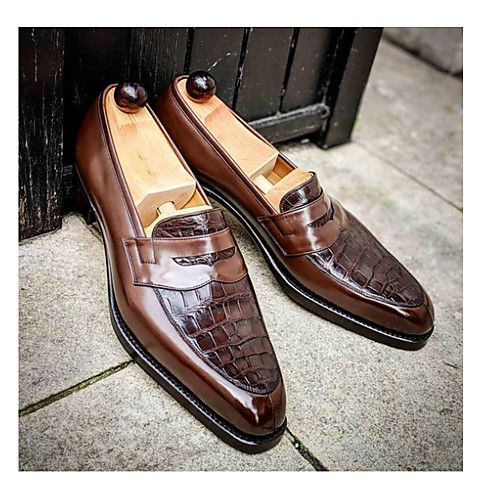 

Men's Oxfords Penny Loafers Daily PU Synthetics Brown Fall Spring