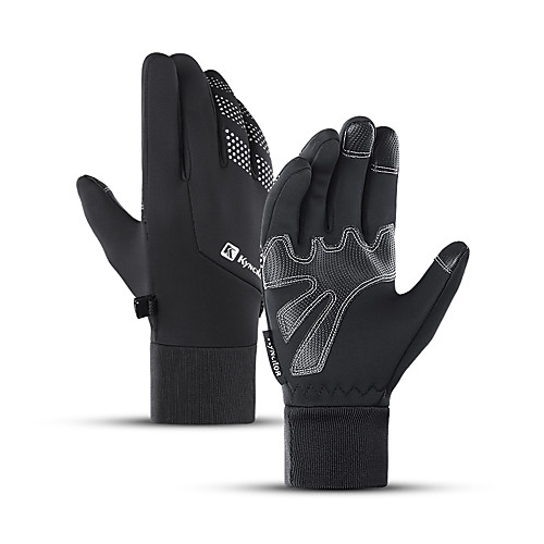 

Winter Bike Gloves / Cycling Gloves Touch Gloves Anti-Slip Waterproof Warm Winter Sports Full Finger Gloves Sports Gloves Black Grey for Adults' Outdoor Exercise Cycling / Bike