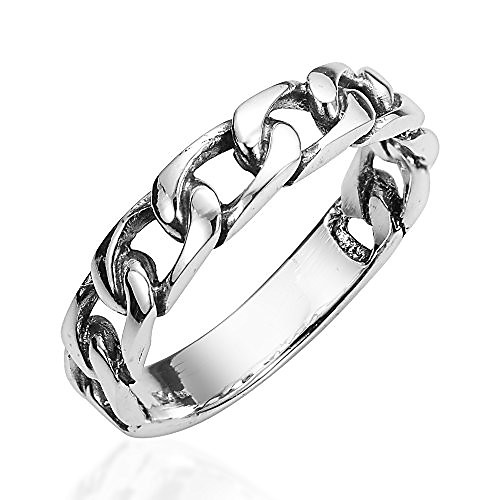

forever bound chain link .925 sterling silver ring (8)