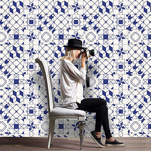 

Self Adhesive Tile Sticker European Style Wall Sticker Pvc Sticker Removable Tile Sticker Decals For Bathroom Kitchen 10pcs