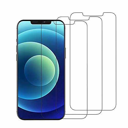 

3 pack screen protector for iphone 12 / iphone 12 pro, [easy installation frame] [case-friendly] premium tempered glass screen protector for iphone 12 / iphone 12 pro 2020, 6.1-inch