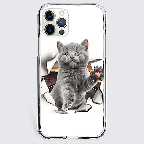 

Cat Animal Phone Case For Apple iPhone 12 iPhone 11 iPhone 12 Pro Max Unique Design Protective Case Shockproof Back Cover TPU