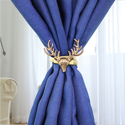 

1 Piece Deer Style Metal Spring Strap Curtain Buckle Decorative Draperies Holdback