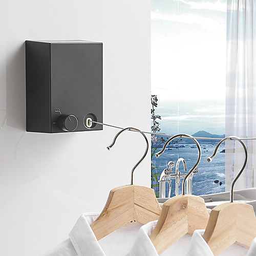 

Bathroom Shelf Adjustable Length / Retractable Cable / Clothlines Contemporary / Modern Bathroom Hotel bath Wall Mounted Hanger