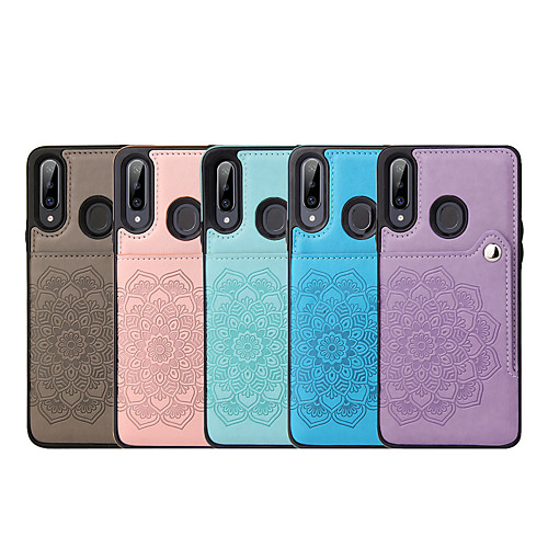 

Phone Case For Samsung Galaxy Back Cover Leather S20 Plus S20 Ultra S20 S20 FE 5G S9 S9 Plus S8 Plus S8 S7 edge S7 Shockproof Flower / Floral Solid Color PU Leather