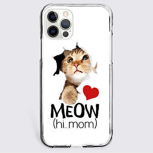 

Cat Animal Phone Case For Apple iPhone 12 iPhone 11 iPhone 12 Pro Max Unique Design Protective Case Shockproof Back Cover TPU