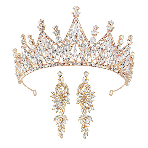 

Crystal / Alloy Tiaras / Suits with Crystal / Rhinestone 2 Piece Wedding / Special Occasion Headpiece