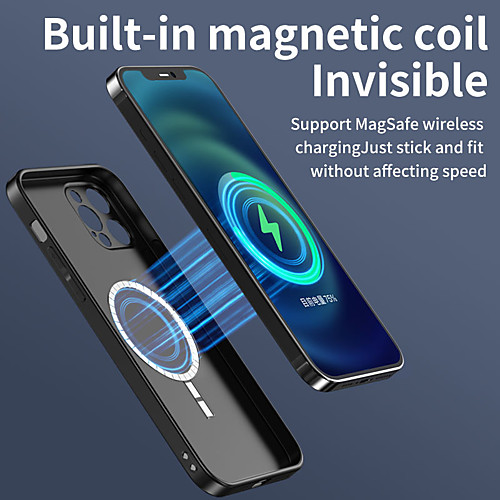 

Designed for iPhone 12 Magsafe Case Apple iPhone 11 iPhone 12 Pro Max Anti-Scratch Cover for iPhone XR Xs Max Shockproof Wireless Charging Receiver Case Magnetic Back Cover Solid Colored Case