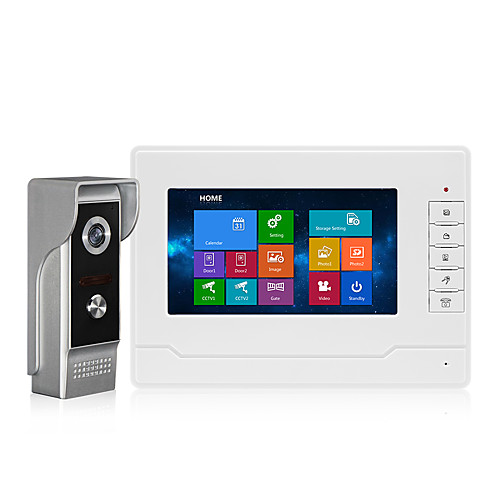 

7inch Door Phone Video Intercom for Home Touch Screen OSD Language Recording Function Waterproof Camera IR night Vision Video Doorbell System