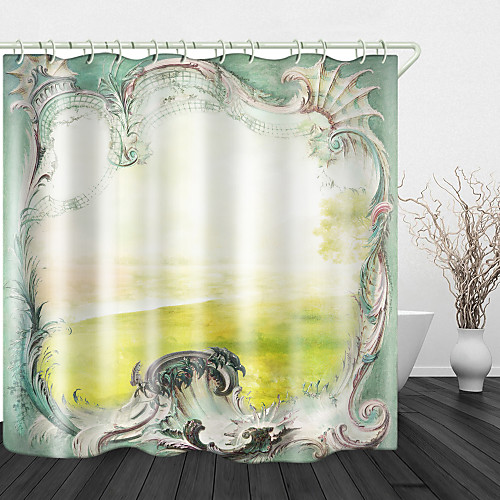 

Magic Mirror Print Waterproof Fabric Shower Curtain For Bathroom Home Decor Covered Bathtub Curtains Liner Includes With Hooks 72 Inch