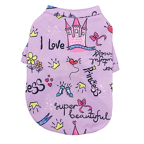 

Dog Cat Shirt / T-Shirt Hoodie Print Letter & Number Adorable Thick Velvet Cute Casual / Daily Winter Dog Clothes Puppy Clothes Dog Outfits Breathable Purple Pink Costume for Girl and Boy Dog Cotton