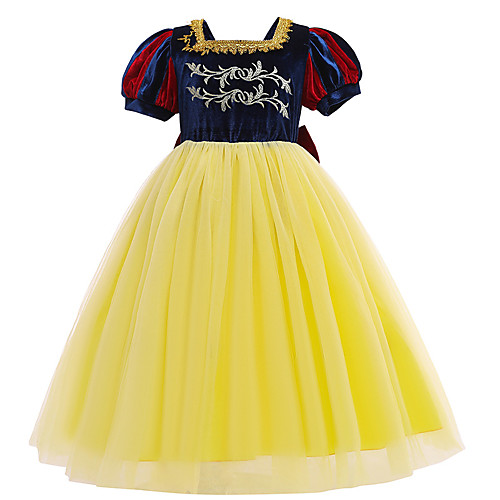 

Princess Cosplay Costume Costume Girls' Movie Cosplay Euramerican New Year's Dark Blue Dress Christmas Halloween Carnival Polyester / Cotton Polyester