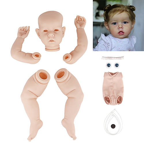 

20 inch Reborn Toddler Doll DIY Unpainted Reborn Baby Doll Kit Professional-Painting Kit Baby Boy Baby Girl Liam Hand Made Floppy Head No Eyelashes, Hair, Flesh Color Cloth Silicone Vinyl with