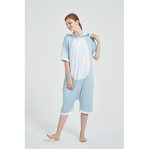 

Adults' Kigurumi Pajamas Rabbit Bunny Onesie Pajamas Pure Cotton Gray Cosplay For Men and Women Animal Sleepwear Cartoon Festival / Holiday Costumes