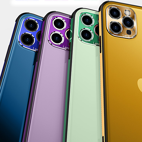 

Phone Case For Apple Back Cover iPhone 12 Pro Max 11 SE 2020 X XR XS Max 8 7 Shockproof Solid Color TPU