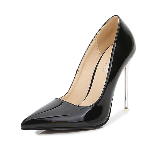 

Women's Heels Stiletto Heel Pointed Toe Casual Party & Evening Walking Shoes PU Solid Colored Almond White Black