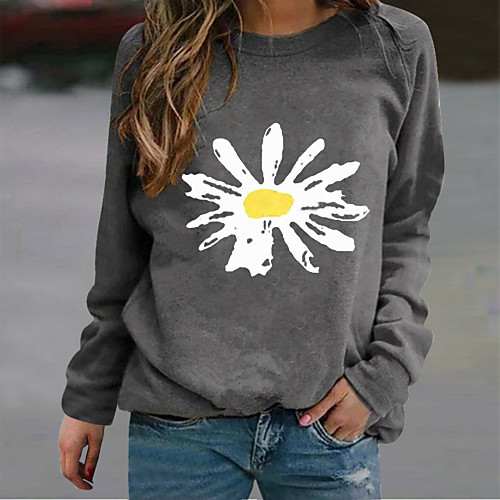 

Women's Hoodie Sweatshirt Graphic Daily Sports Casual Hoodies Sweatshirts Blue Yellow Wine