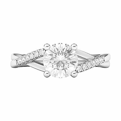 

sterling silver twisted split shank simulated 1.0 ct diamond engagement ring promise bridal ring (4)