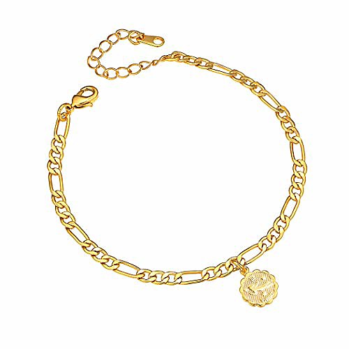 

26 English letter ankletes for women barefoot sandals jewelry hypoallergenic ankle bracelets gold plated anklet
