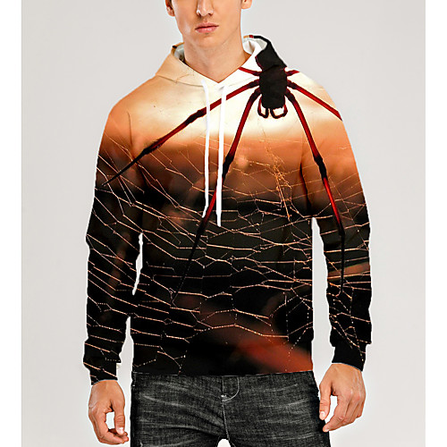 

Men's Pullover Hoodie Sweatshirt Animal Patterned Graphic 3D Print Hooded Daily 3D Print 3D Print Casual Hoodies Sweatshirts Long Sleeve Khaki