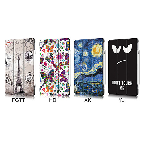 

Phone Case For Apple Full Body Case iPad Air 4 (2020) 10.9'' Shockproof Cartoon sky Eiffel Tower PU Leather TPU