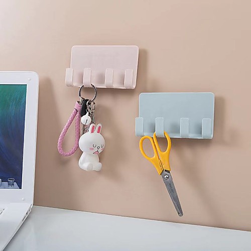 

Hooks Self-adhesive / Multifunction / Reusable Modern Contemporary Plastic 4pcs Bath Organization