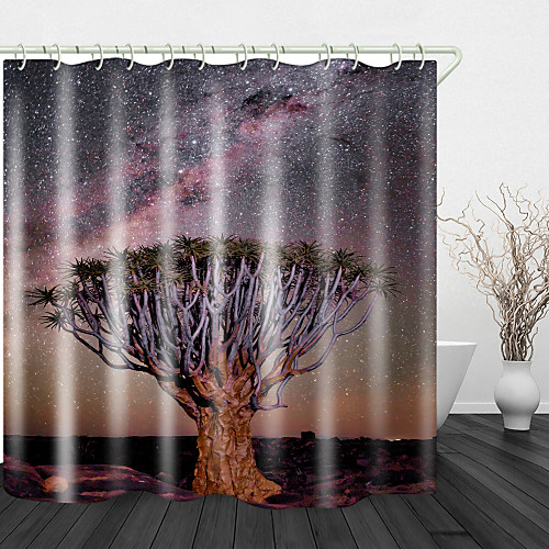 

Colorful Starry sky Print Waterproof Fabric Shower Curtain for Bathroom Home Decor Covered Bathtub Curtains Liner Includes with Hooks 72 Inch