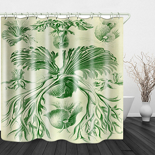 

Wild Herbs Print Waterproof Fabric Shower Curtain For Bathroom Home Decor Covered Bathtub Curtains Liner Includes With Hooks 72 Inch