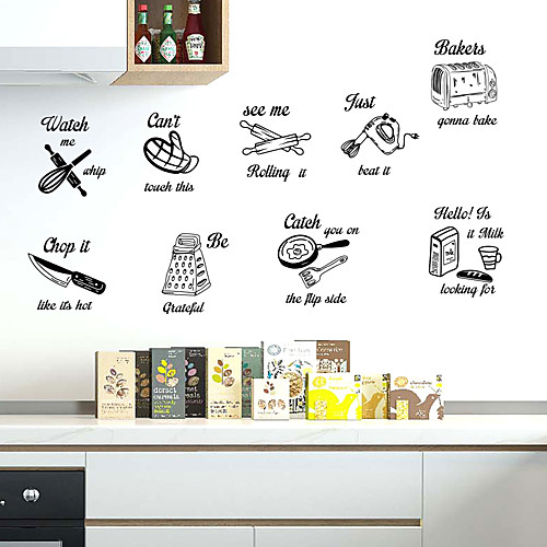 

Creative And Personalized Kitchen Decoration Diy Stickers Can Be Removed For Kitchen Background Decoration In Dining Room