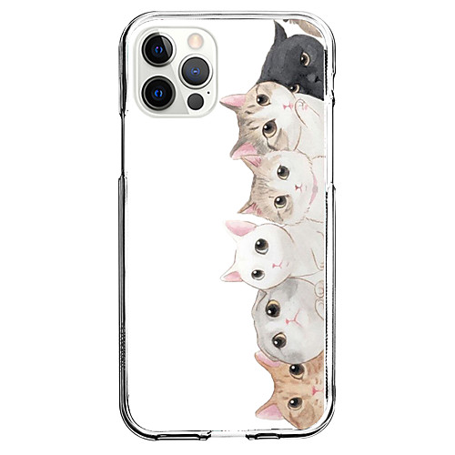 

Cat Animal Phone Case For Apple iPhone 12 iPhone 11 iPhone 12 Pro Max Unique Design Protective Case and Screen Protector Shockproof Back Cover TPU