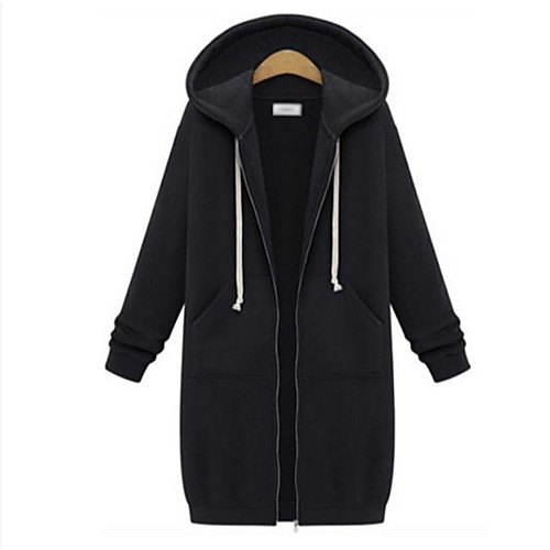 

Women's Hoodie Zip Up Hoodie Sweatshirt Plain Zipper Front Pocket Daily Long Hoodies Sweatshirts Blushing Pink Wine Light gray